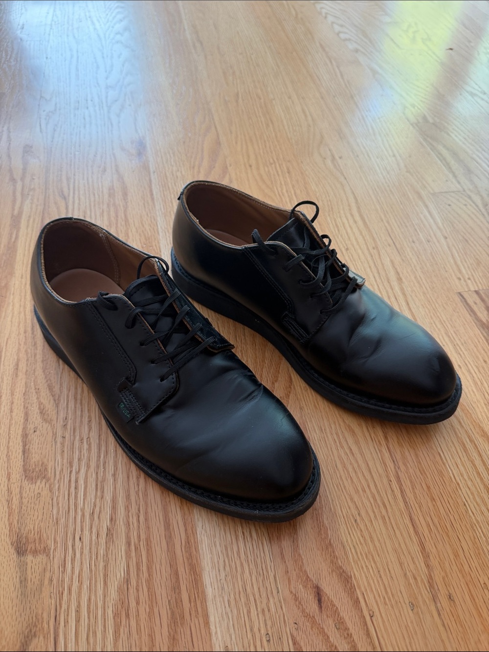 Red Wing Shoes Black Leather Derby Oxfords for Men